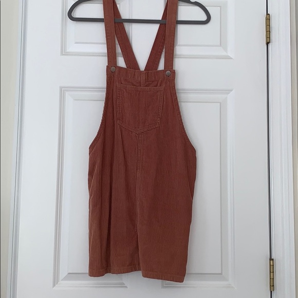 mauve overall dress